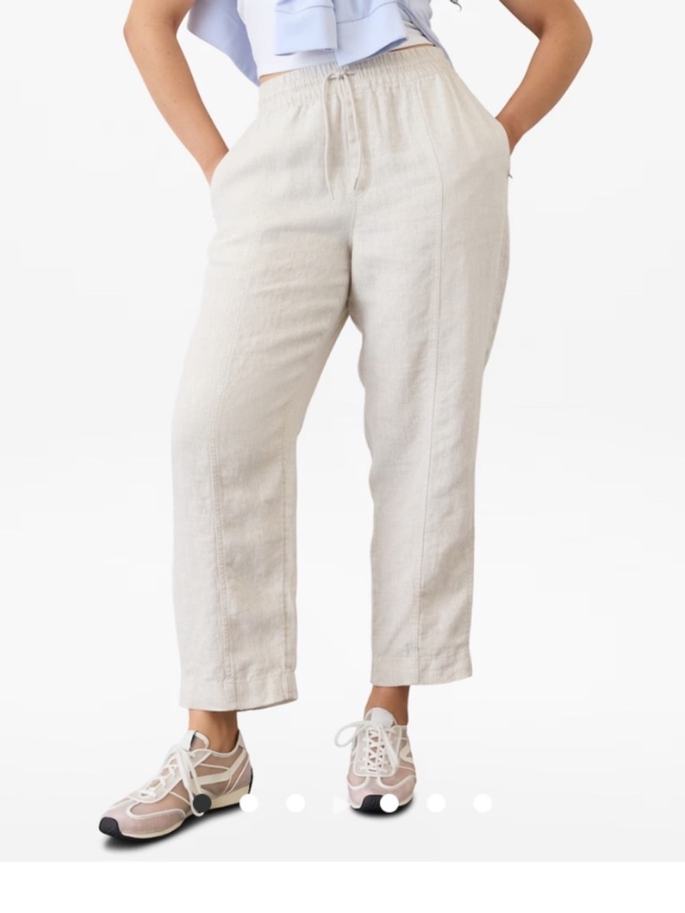 NWOT Athleta Retreat Linen Ankle Pant.